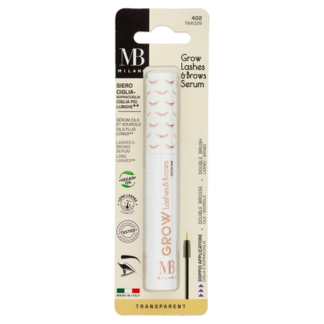 MB Milano Grow Lashes & Brows Serum Siero Ciglia - Sopracciglia Transparent 9 ml